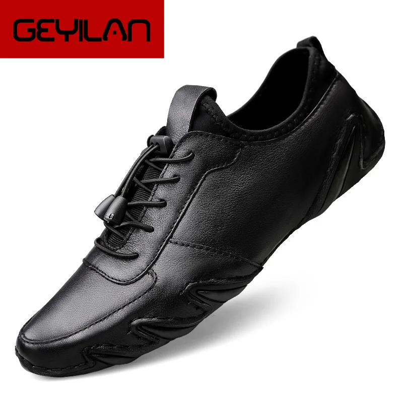 

2019 New Casual Shoes Men Loafers Genuine Leather Flat Slip on High Quality Designer Shoes Men Moccasins Sneaker Footwear Male