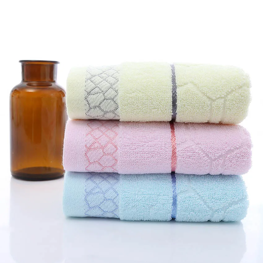 Geometric Towels Set 100% Cotton Bath Thick Shower Bathroom Home Spa Face Towel For Adults