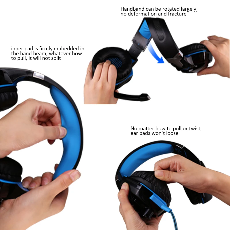 G2000 Orange Gaming Headset Deep Bass Stereo Casque Wired Headphone Glowing Earphone with Microphone for PS4 XBOX PC Laptop