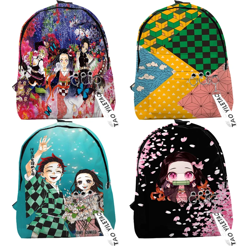 Demon Slayer 3D Print Backpacks for Girls Boys Kids Anime Bookbags Students Cartoon Schoolbags Children Bagpacks Mochila Gifts