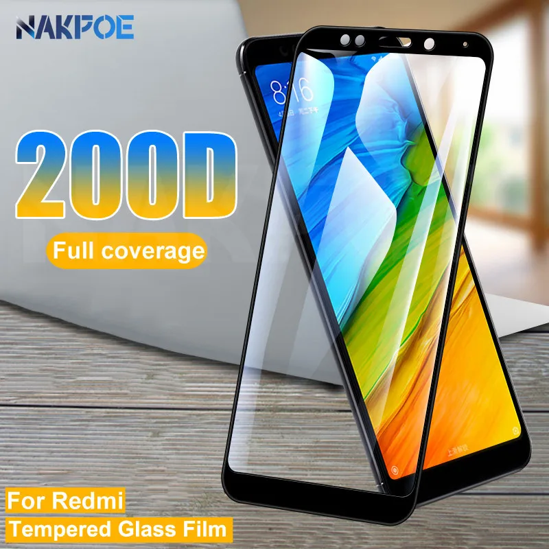 

200D Tempered Glass For Xiaomi Redmi 5 Plus 5A 4 4X 4A S2 Go K20 Note 5 5A Pro Screen Protector Safety Film Protective Glass