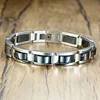 Exquisite Black Gallstone Stainless Steel Simple Fashion Bracelet For Men Energy Bracelet Bangles Good For Banquet As Men's Gift 3