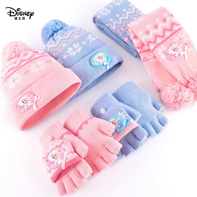 Disney Child 3pcs/set Winter Hat Scarf 