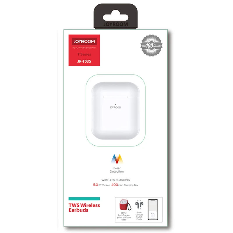 JOYROOM JR T03S TWS бинауральные беспроводные наушники настоящие беспроводные наушники IC светильник датчик в уши Обнаружение Bluetooth 5,0 наушники