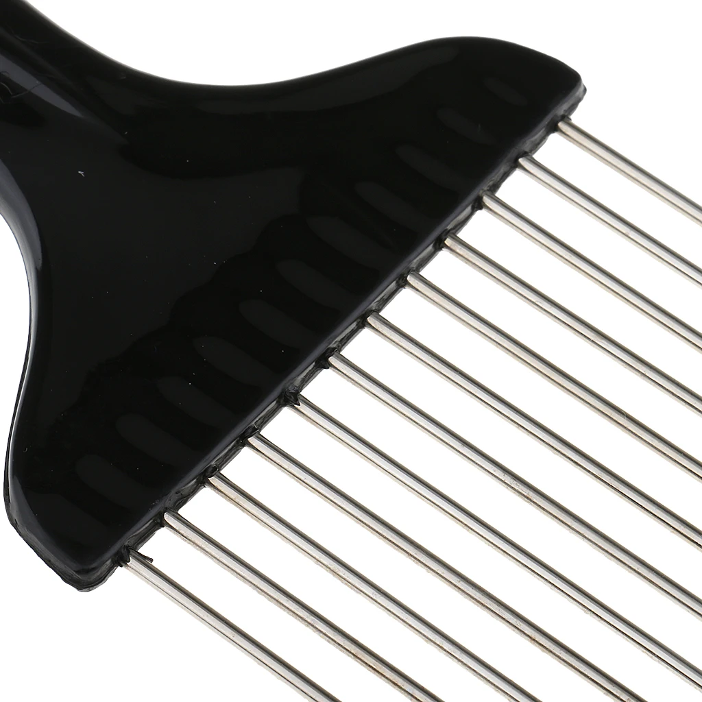 Black Fist Afro Pick Metal Wide Teeth Hair Comb For Volumizing Hair Styling Anti-static Comb Brush Detangling Comb