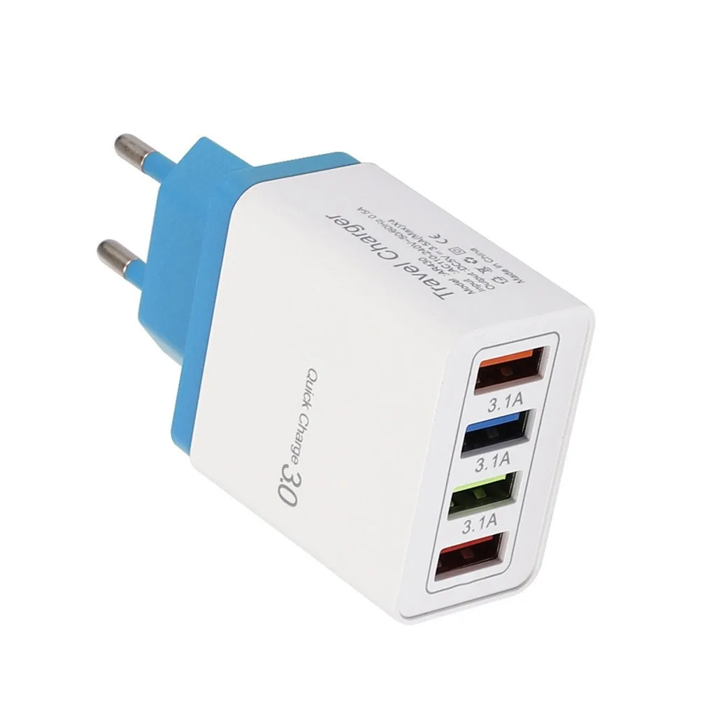 Ouhaobin, 4 порта, USB зарядное устройство, быстрая зарядка, EU штекер, адаптер, зарядное устройство для мобильного телефона, 3.5A, зарядное устройство, конвертер для iPhone