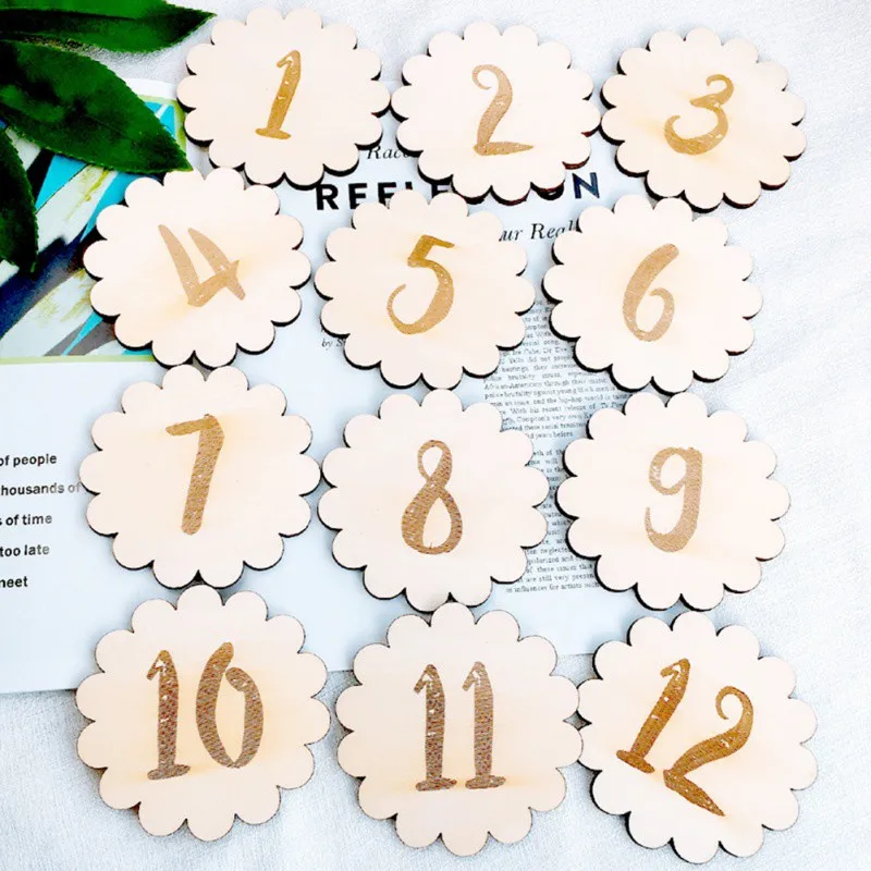 

Hot Nordic Style Newborn Memory Baby Pregnant Women Monthly Photograph Sticker Fun Month 1-12 Milestone Cards