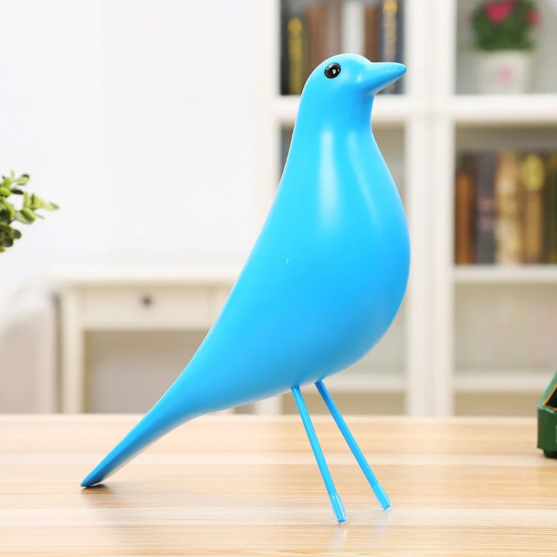 Resin Craft Bird Figurine Statue Office Ornaments Sculpture Home Decoration Accessories Bird Sculpture black