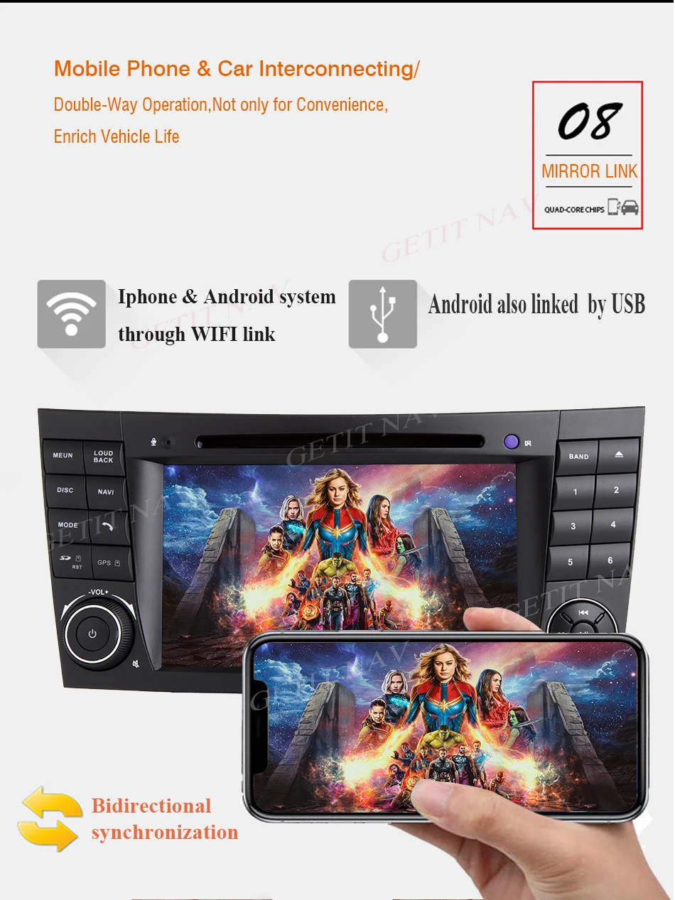 Cheap DSP IPS 4G 64G Android 9.0 2 din car DVD player For Mercedes Benz E-class W211 E200 E220 E300 E350 E240 E270 E280 CLS CLASS W219 9