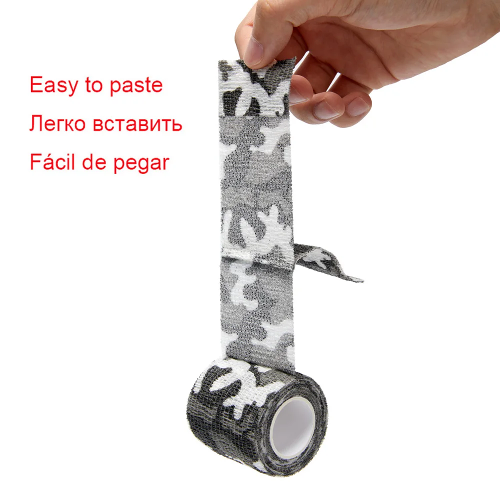 4.5m Camouflage Elastic Bandage Hunt Disguise Elastoplast Wrap Tape Self Adhesive Sports Protector Ankle Knee Finger Arm Bandage