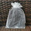 100pcs/lot 5x7 9x12 17x23 25x35 30x40 cm Big White Organza Bags Drawstring Pouch For Jewelry Beads Wedding Gift Packaging Bag ► Photo 2/6