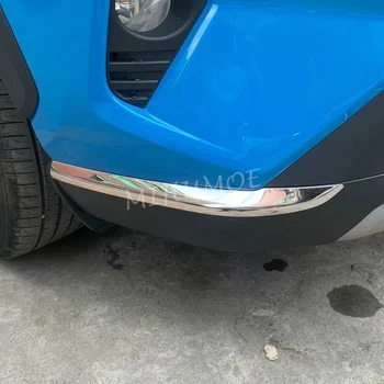 

For 2019 2020 Toyota RAV4 Stainless Steel Front Bumper Side Protector Fender Strips