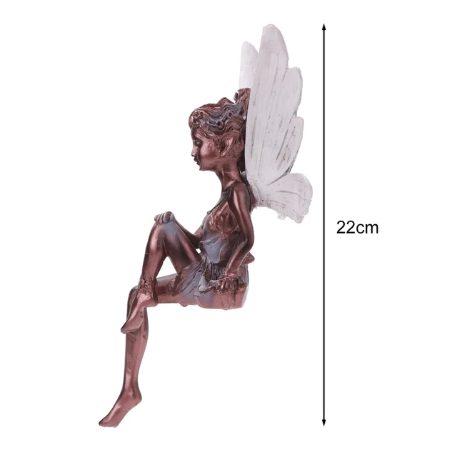 Virágtündér Angyal Szobrászat Kerti Díszek Miniatűrök Tudor Turek Ülő Szobor Gyanta Tereprendezés Figurák Otthoni Kézművesség - Image 5