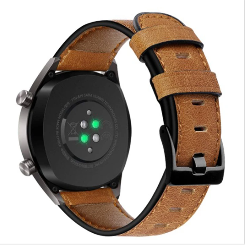 Классический кожаный ремешок 22 мм для samsung Galaxy Watch 46 мм gear S3 ремешок для huawei GT2 для Huami Amazfit Pace