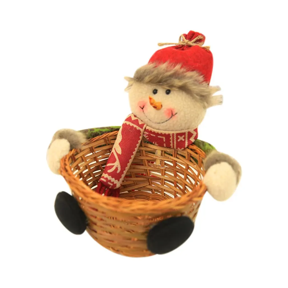 Snowman Рождественская корзина для хранения конфет украшение корзина для хранения Санта Клауса Подарок Рождественское украшение Рождественская корзина для хранения конфет - Цвет: Snowman