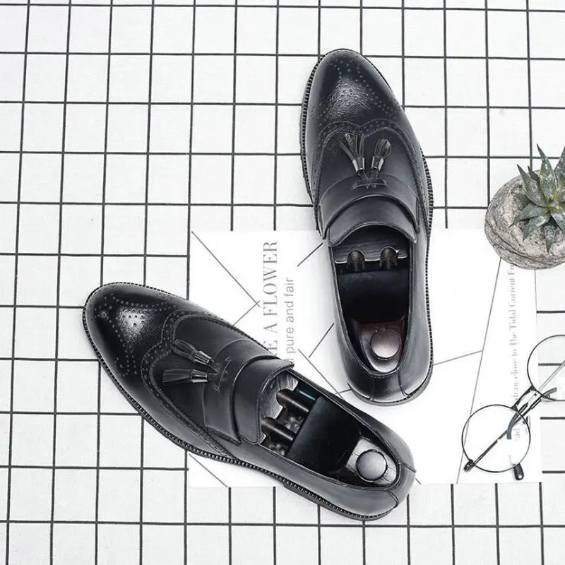 

Big Size italian tassel business Formal Dress Men leather loafer formal dress flats designer office oxford shoes for men