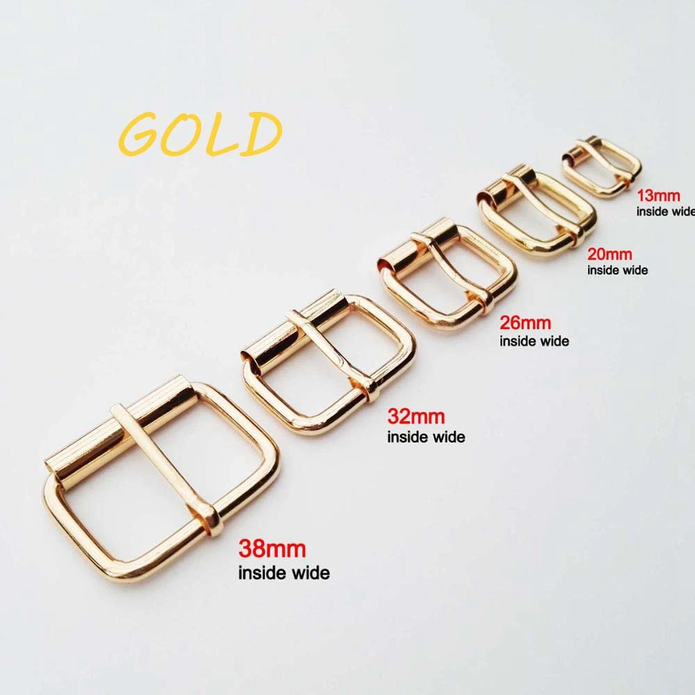 gold DIY металлическая сверхмощная ручная сумка, ремень для обуви, ремень, отрегулируйте ролик, пряжка, защелка, прямоугольное кольцо, кожа, ремесло, ремонт, толщина - Цвет: gold
