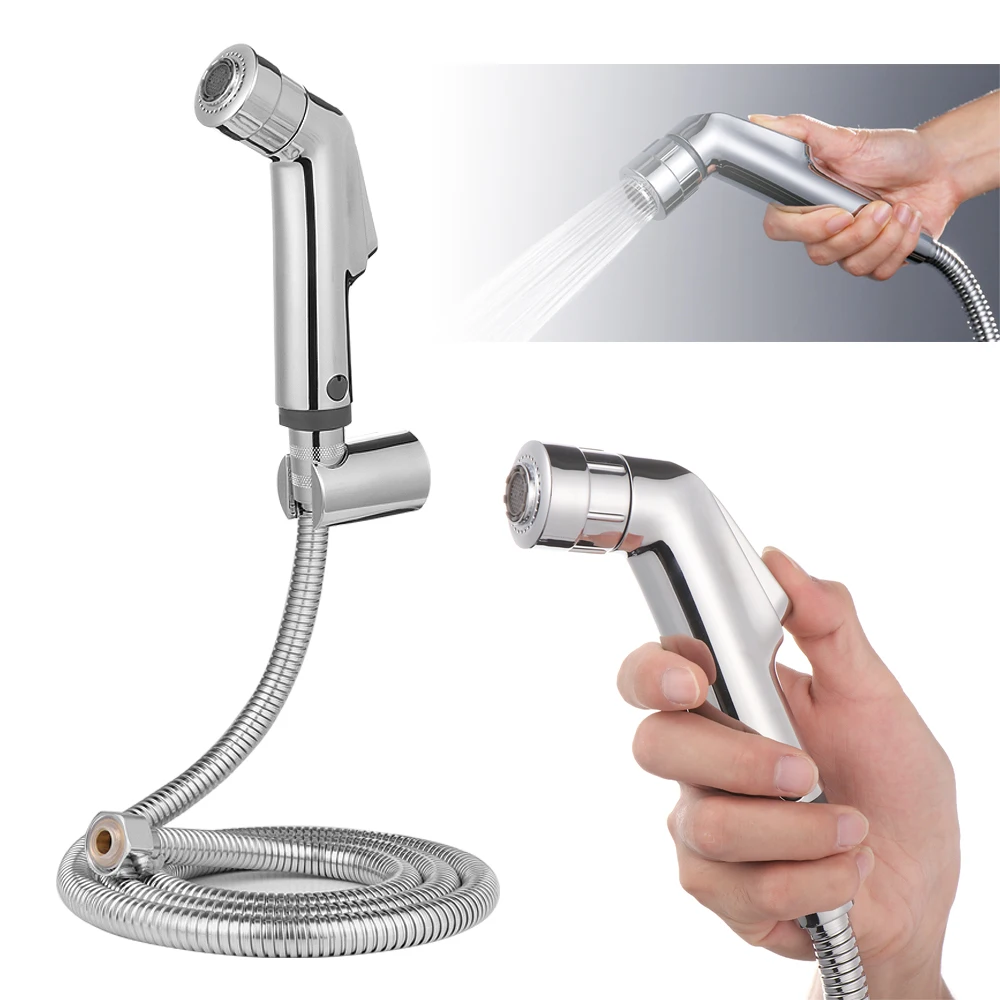 

High Pressure Douche Kit Handheld Toilet Bidet Sprayer Chrome Shattaf Shower Head Nozzle Bathroom Bidet Faucet
