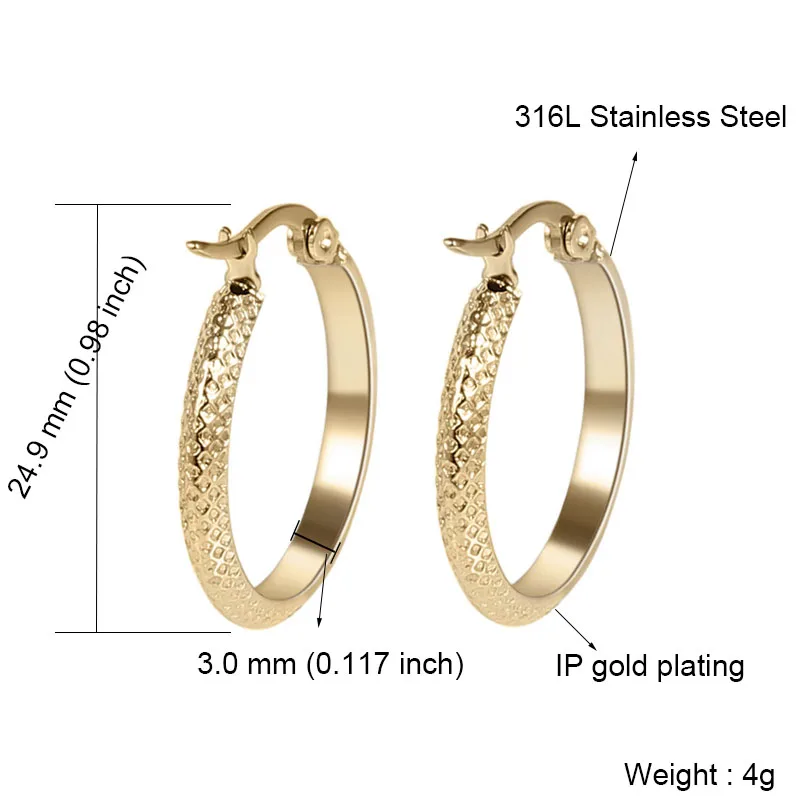 1354 Gold Серебряные/Золотые серьги-кольца для женщин, круглые серьги-кольца из нержавеющей стали, Женские Ювелирные изделия, вечерние аксессуары, подарок - Окраска металла: 1354 Gold