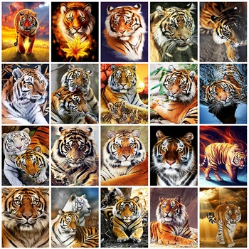 

Evershine Diamond Painting Tiger 5D DIY Diamond Embroidery Animals Full Square Rhinestone Mosaic Kit Home Decoration