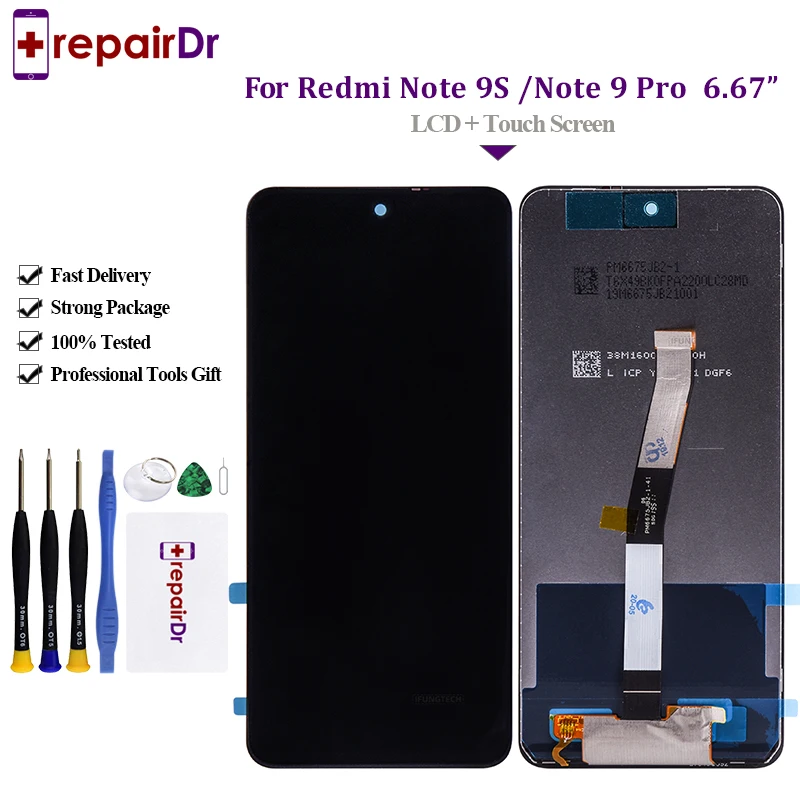 ЖК-дисплей для Xiaomi Redmi Note 9 Pro сменный 9S сенсорный ЖК-экран с дигитайзером в сборе |