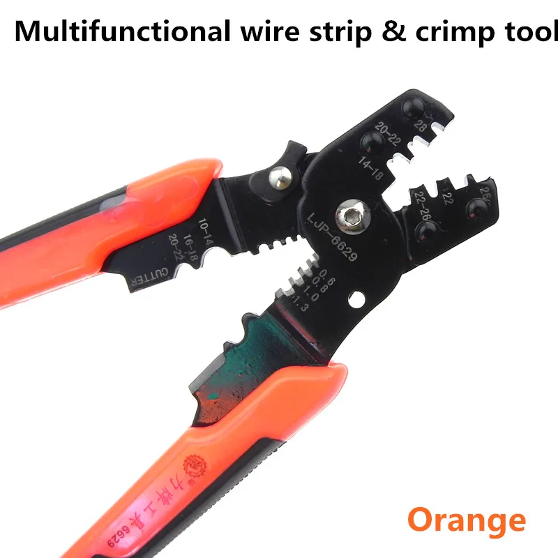 

Hand Tool Cable Wire Stripper Cutter Crimper Electrical Pliers Terminal Crimping Tools 0.6-1.3mm High Precision Clamp Set