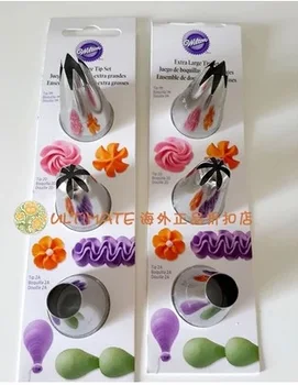 

Wilton decoration tips nozzles bakeware cupcake 3 pcs/set 1M,2D,2A