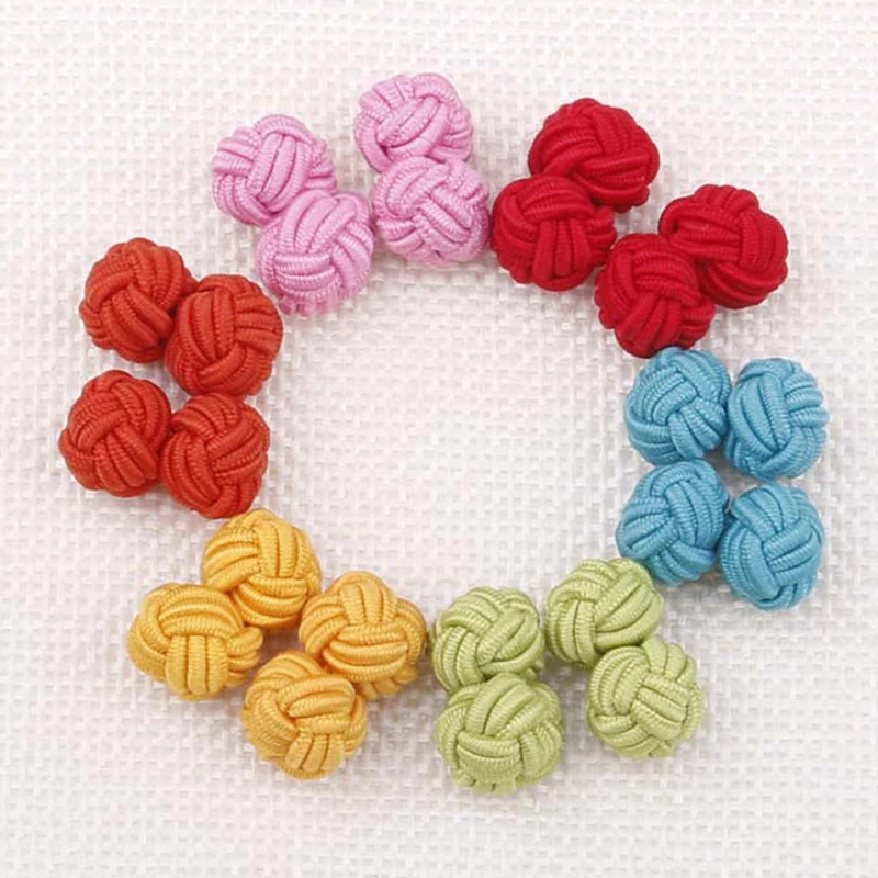 

2019 New Style Chinese Knot Cuff Buttons Weaved Elastic Rope Cufflinks for Mens Shirt Cuff links Braided Thread Buckle Cufflink