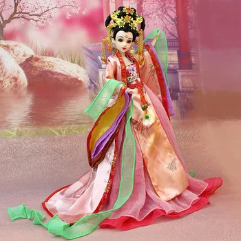 

chinese Style Tang Dynasty Doll Wu Meiniang Handmade Dolls For Collection Emperor Gorgeous Pirnted Clothes +Headdress ZL840
