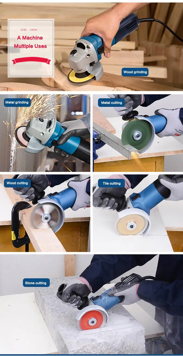 710W 220V Handheld Electric Angle Grinder Speed Regulating Rechargeable Grinding Machine for Metal Wood Polishing Cutting Tools
