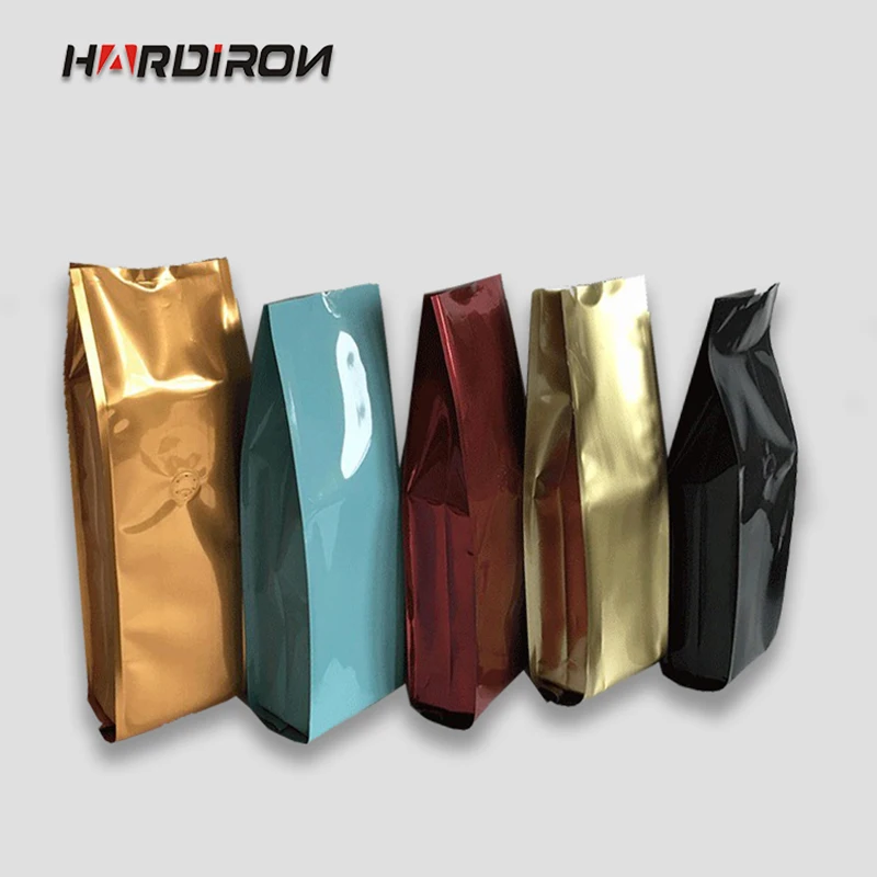 

3.9x13.1x2.4 inch 10 Piece Colored Aluminum Foil Pouch One-Way Valve Vacuum Heat Seal Bag Tea Coffee Dried Fruit Sack
