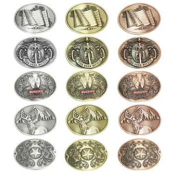 

Outdoor Metal Beer Head Belt Bottle Buckle for Camping Picnic Wine Can Holder Flag Knight Bull Star Pattern 10.2x8cm Tableware