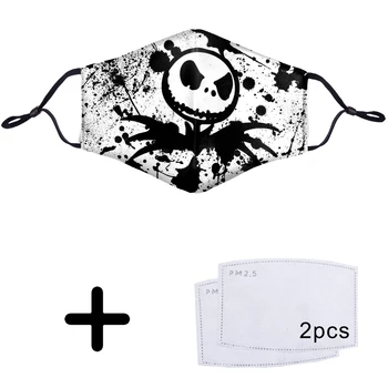 

The Joker Jack Skull 3D Face Mask Mouth PM2.5 Free Filter Reusable Protective Anti Dust Dustproof Half Bacteria Hip Hop Masks