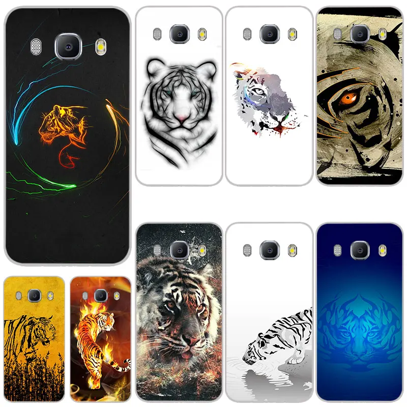 Матовые Силиконовые чехлы tiger art для Samsung Galaxy J2 J4 Core J6 Plus J7 Prime Duo Max TPU чехол телефона