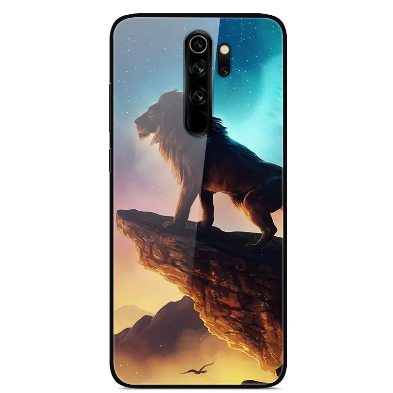 Redmi Note 8 Pro Чехол 6,53 ''стекло твердая задняя крышка для Xiaomi Redmi Note 8 Pro чехлы для телефонов силикон бампер Fundas Redmi Note8 8T
