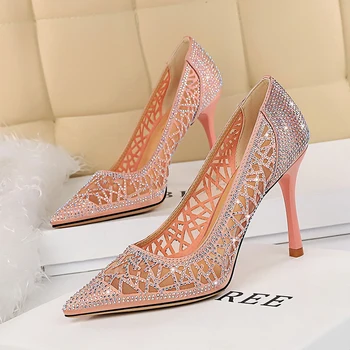 

Hot Sale 2020 Spring Women Shoes Pointed Toe Pumps Dresshigh Heels Boat Wedding Zapatos Mujer