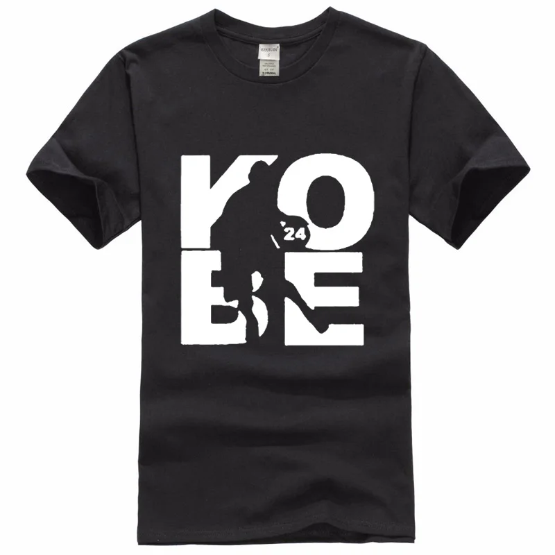 Летняя мужская футболка с круглым вырезом и коротким рукавом Kobe Fan Wear Basketball