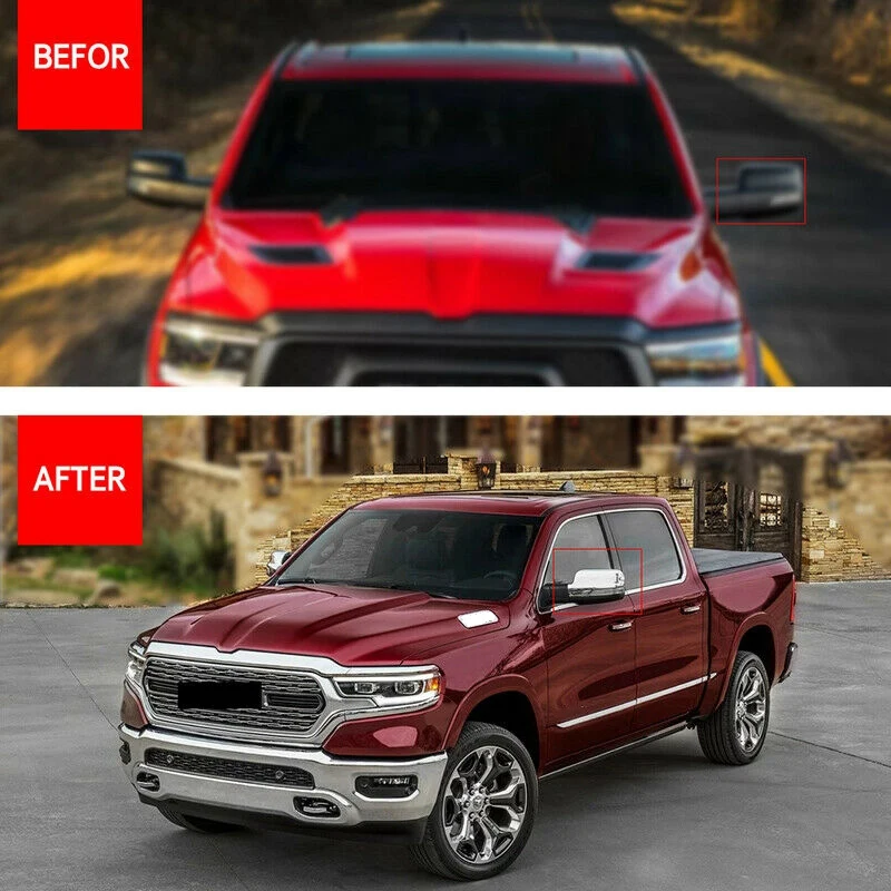 Для Dodge Ram 1500 зеркальные крышки ABS хром Sideview Серебряная накладка
