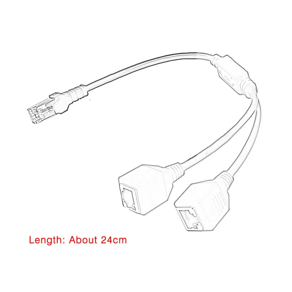 Сетевой Разветвитель RJ45 адаптер с 1 штекера на 2 гнезда порт LAN Ethernet сетевой