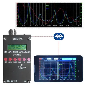 

Mini60S 1-60MHZ HF SWR Antenna Analyzer Meter with Bluetooth Function N1HD