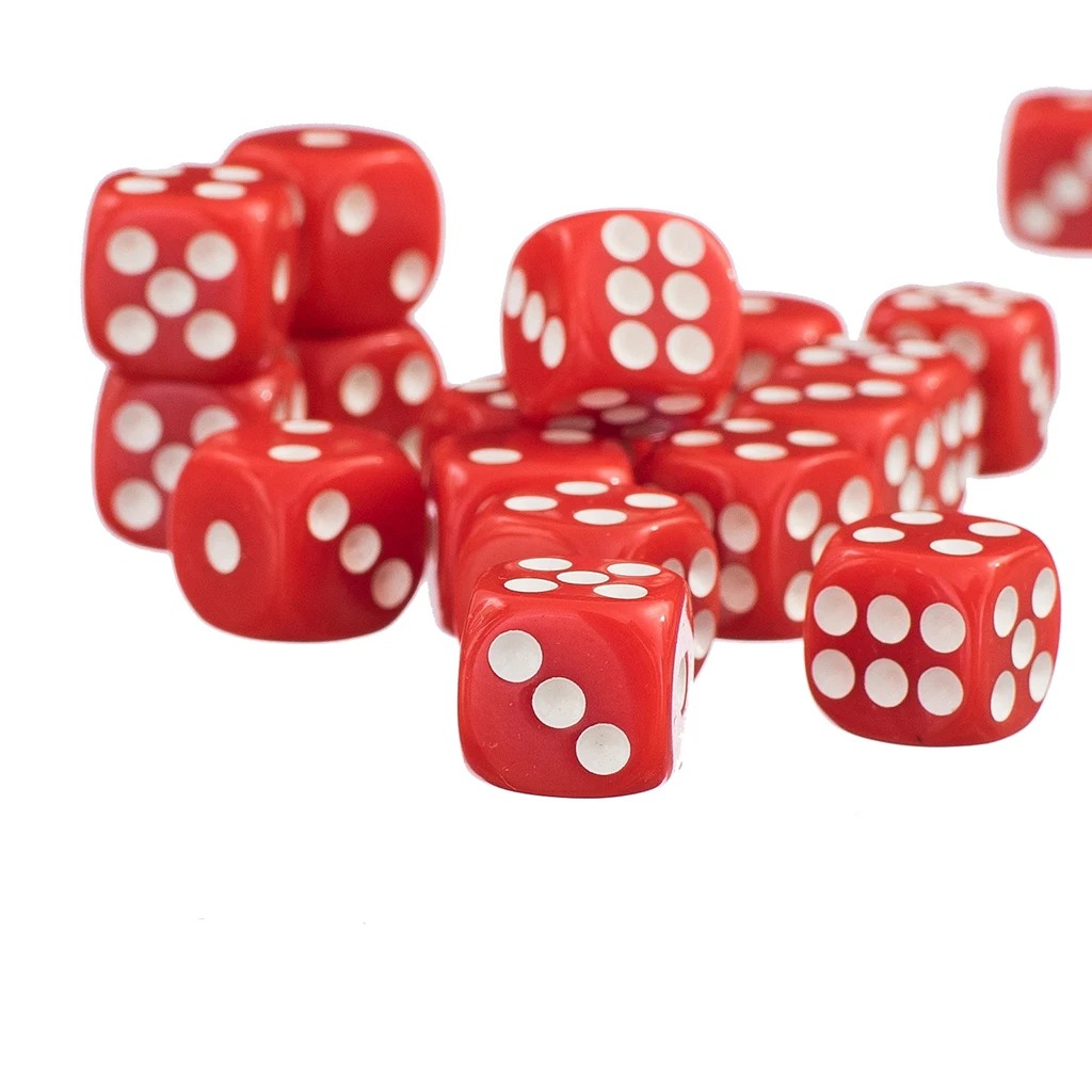 100 шт. D6 кости для Подземелья и Драконы D &amp ролевая игра вечерние весело красного