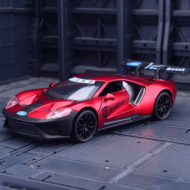 1:32 Ford GT гоночный автомобиль модель автомобиля из сплава литой и игрушечный 1/32
