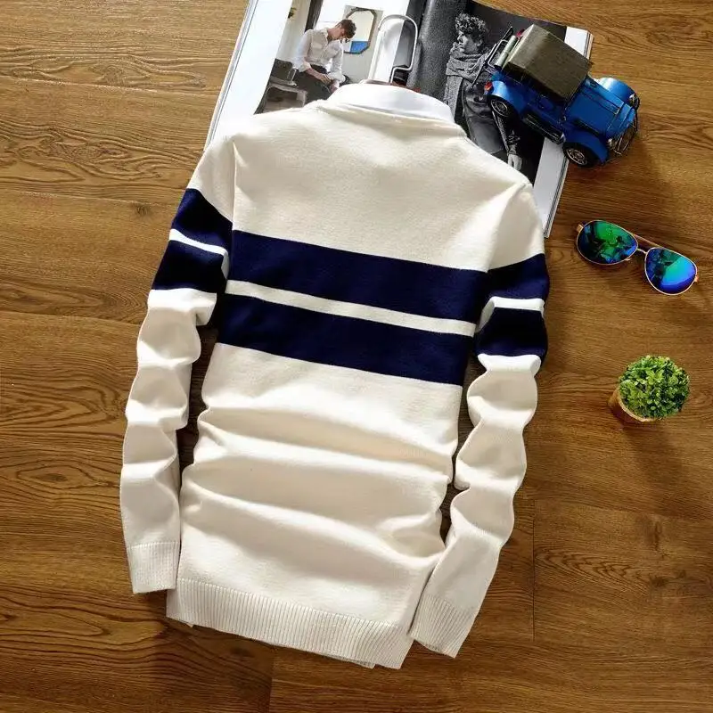 2019 New Fashion Brand Sweater Mens Striped Pullover Slim Fit Pullovers Knitred Wool Autumn Korean Style Casual Men's Clothing 2019 New Fashion Brand Sweater Mens Striped Pullover Slim Fit Pullovers Knitred Wool Autumn Korean Style Casual Men's Clothing