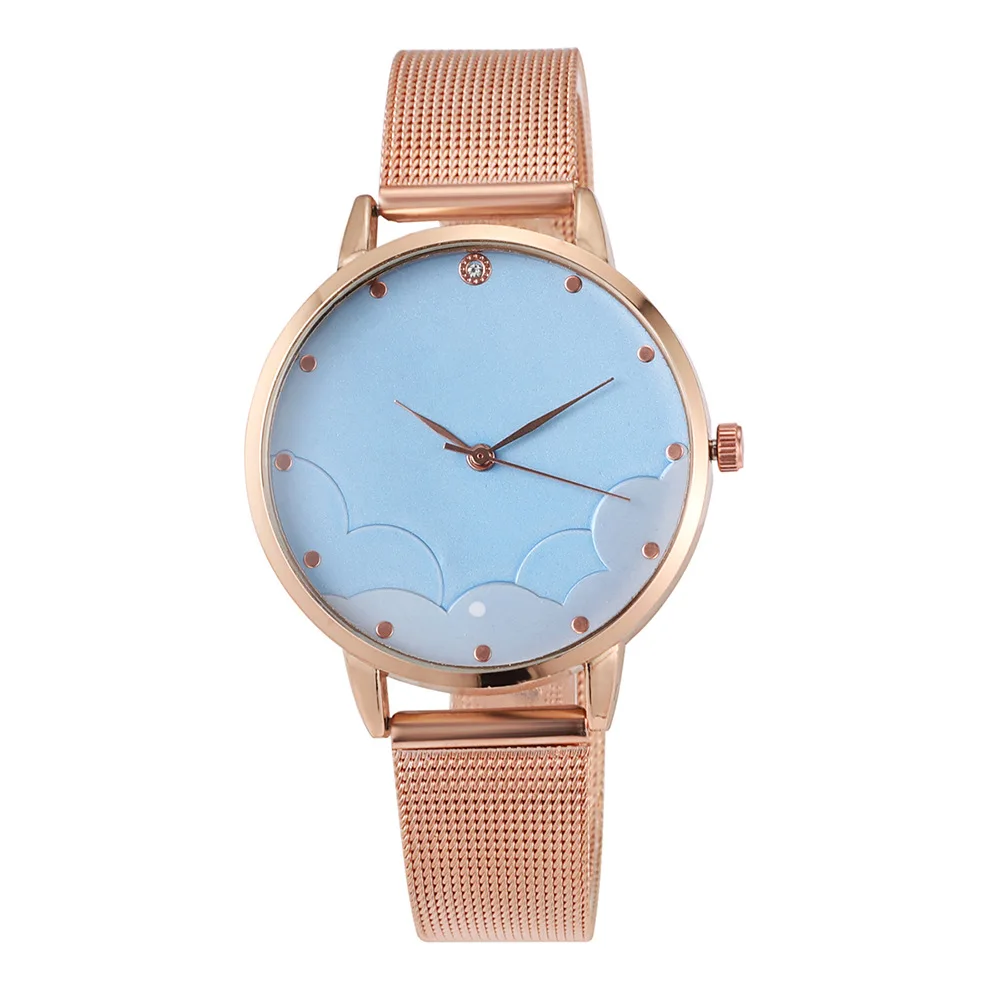 

A Generation of Fat Cross Border Hot Selling Non-with Numbers Spindrift Dial Ultra-Thin Fashion Casual Men And Women Mesh Belt W