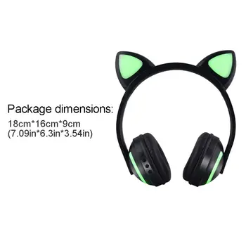 

Wireless Bluetooth Cat Ear Headband Earphone LED Lights Glowing Stereo Headphone X6HA