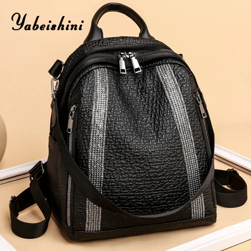 

YABEISHINI 2021 High Capacity Designer Backpack Women Shoulders School Bag Casual Rucksack Backpack for Teenage Girls Travel Bag