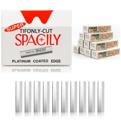 10 pcs/lot Eyebrow Razor Shaping Blades Stainless Steel Scraping Brow Shaping Knife Single-Faced Corrugated Blade Beauty Tool