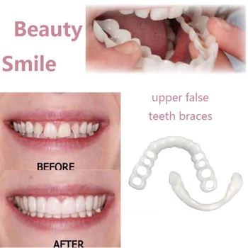 

Upper False Teeth Braces Portable Denture Care Dental Tooth Whitening Soft Comfortable Oral Cleaning Beautiful Smile