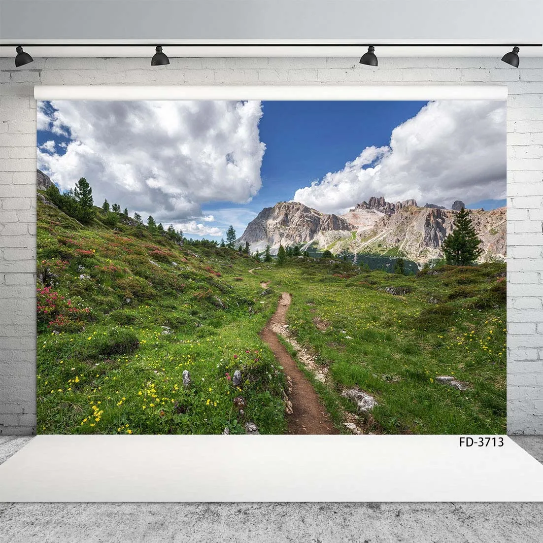 Wedding Baby Child Photography Hillside Flower Grass Mountain Cloud Sky Scenery Backdrop Photocall Photo Studio Background Props |