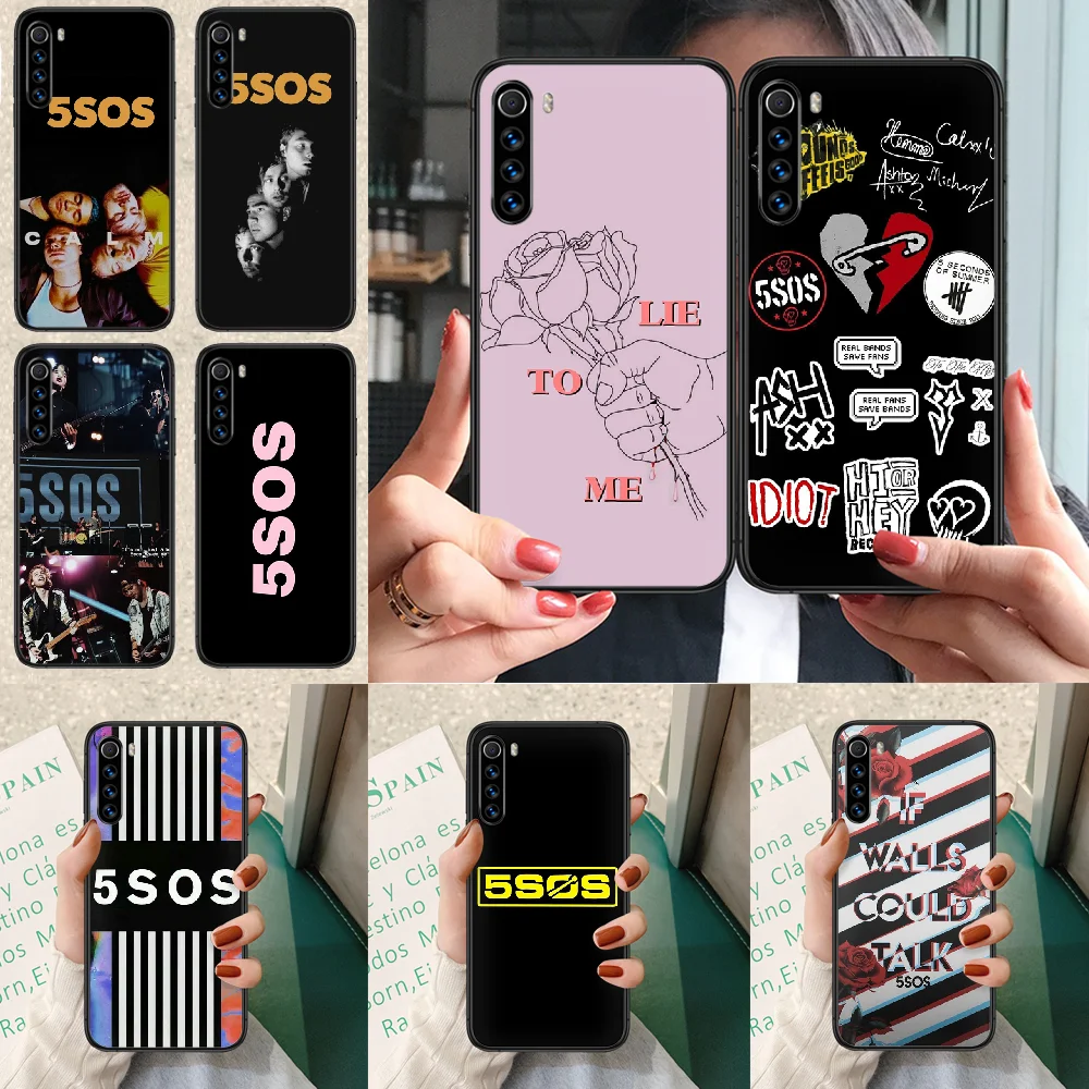 5SOS 5 seconds of summer Phone case For Xiaomi Redmi Note 7 8 8T 9 9S 4X 7A 9A K30 Pro Ultra black coque painting shell tpu | Мобильные